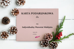 karta podarunkowa na warsztaty makijażu prezent na Święta Warszawa